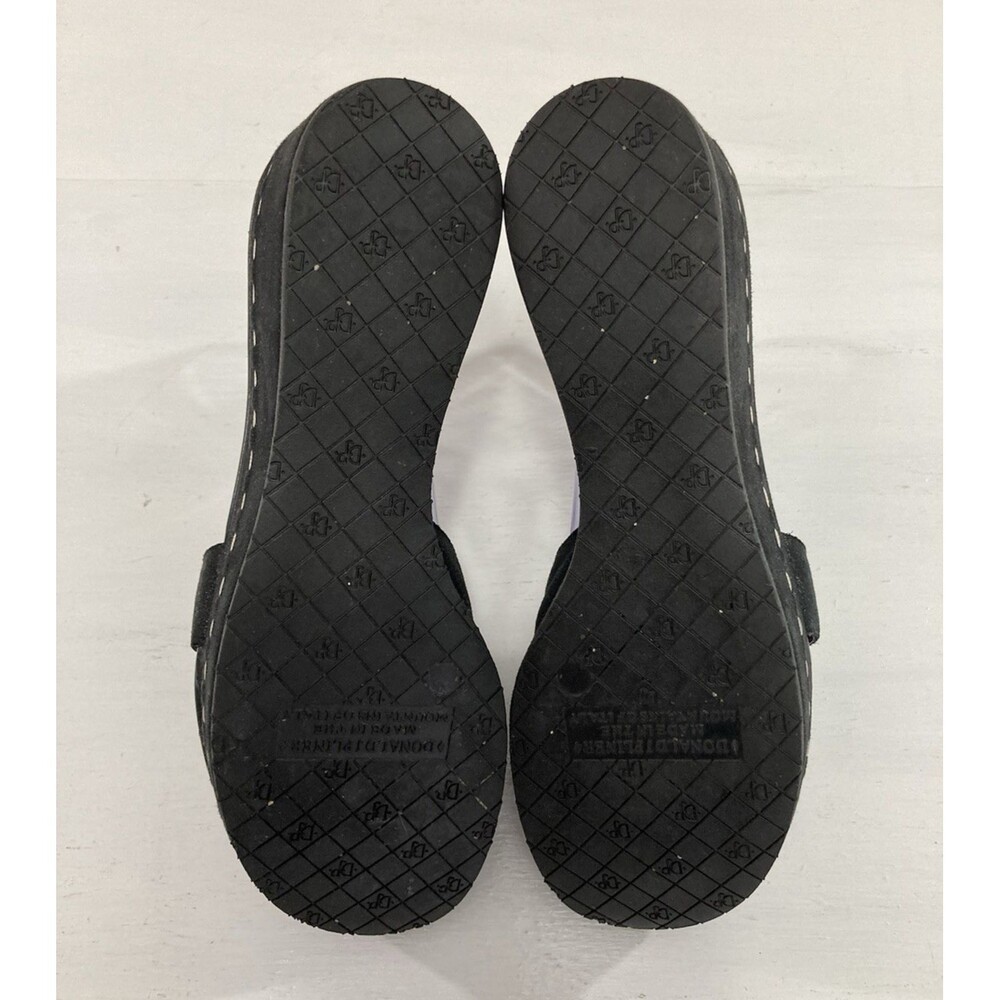 Donald J Pliner Salya Sandals Women’s 8M Black Suede 2.5" Wedge Dress Shoes - Picture 6 of 10